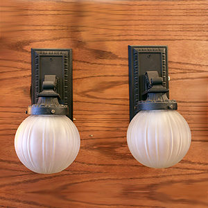 Pair of Cast Iron Porch Lights
