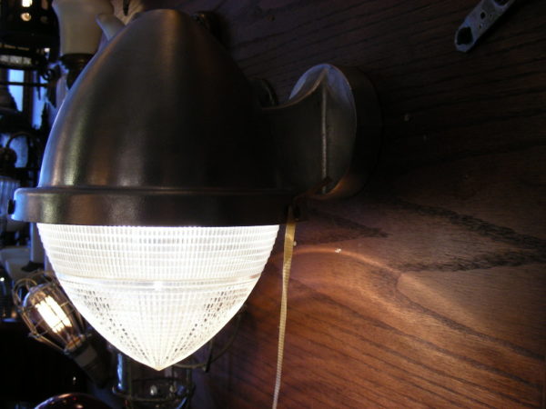 Pair of Industrial Holophane Wall Sconces - Image 3