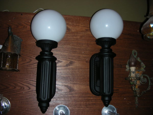 Large Antique Cast Iron Wall Sconces - Image 2