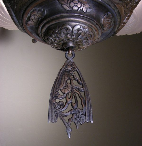 1920s Art Deco Slip Shade Chandelier - Image 9