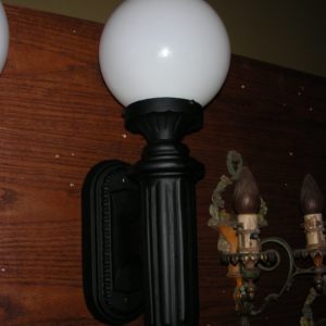 Large Antique Cast Iron Wall Sconces