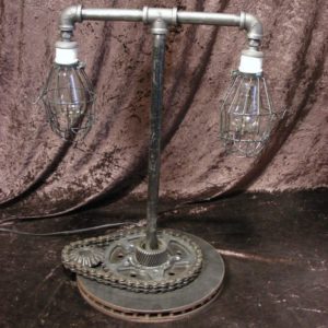 Custom Industrial Steampunk Style Table Lamp