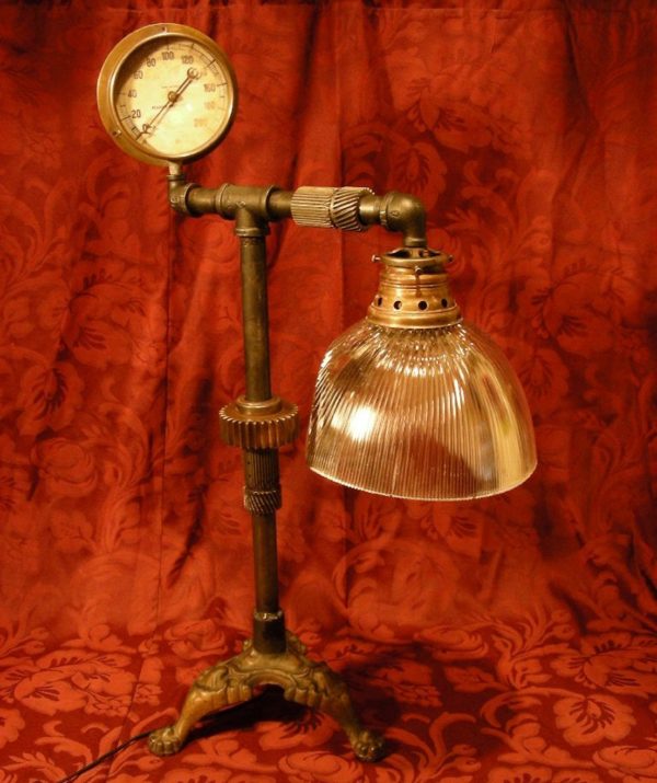 Custom Industrial Steampunk Style Table Lamp