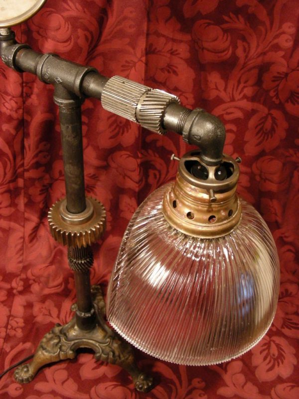 Custom Industrial Steampunk Style Table Lamp - Image 3
