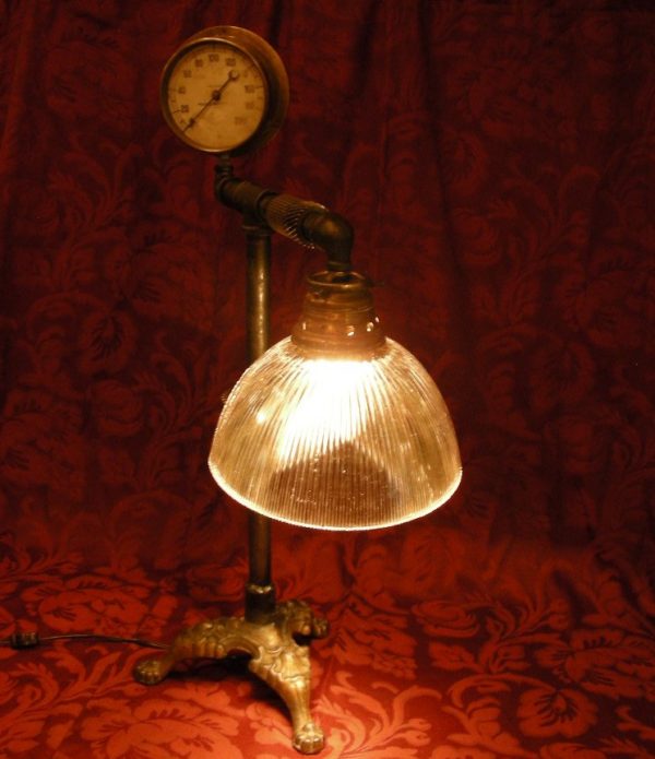 Custom Industrial Steampunk Style Table Lamp - Image 8