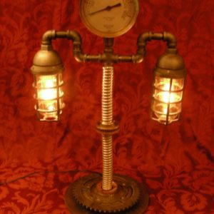 Custom Industrial Steampunk Style Table Lamp
