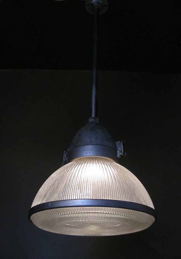 Vintage Industrial Holophane Pendant Light - Image 8