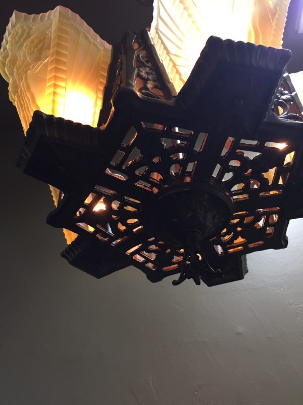 1920s Art Deco Slip Shade Chandelier - Image 3
