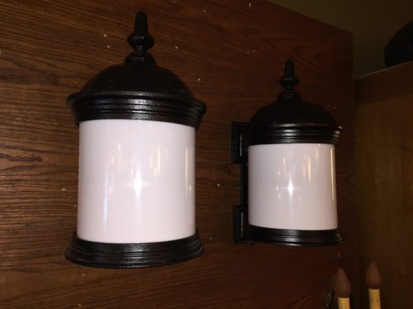Large Cast Iron Wall Sconces Circa 1910 - Image 4