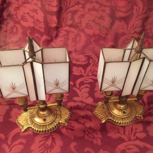 Pair of Art Deco Boudoir Lamps