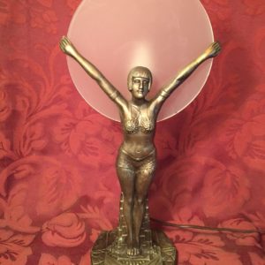 1920s Figural Art Deco Lamp