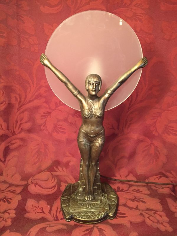 1920s Figural Art Deco Lamp