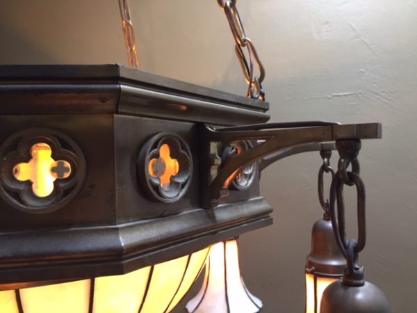 Very Large Early American Gothic Chandelier - Image 6
