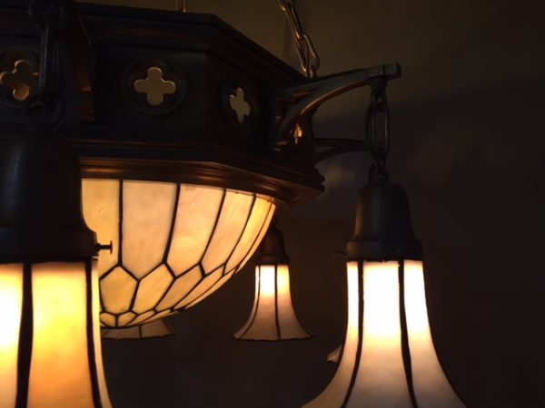 Very Large Early American Gothic Chandelier - Image 10