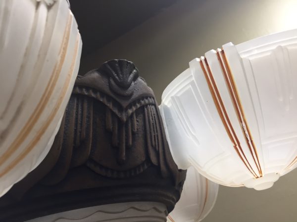 1930s Art Deco Slip Shade Chandelier - Image 4