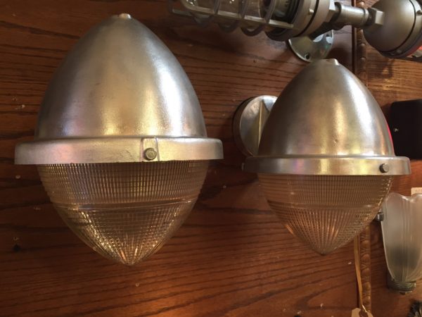 Pair of Industrial Holophane Wall Sconces - Image 5