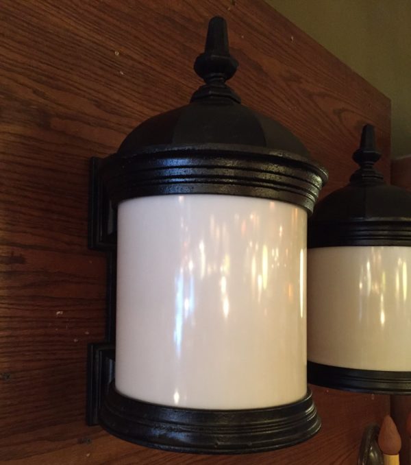 Large Cast Iron Wall Sconces Circa 1910 - Image 6