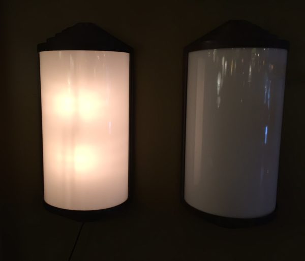 Pair of Large Bronze Art Deco Sconces - Image 4