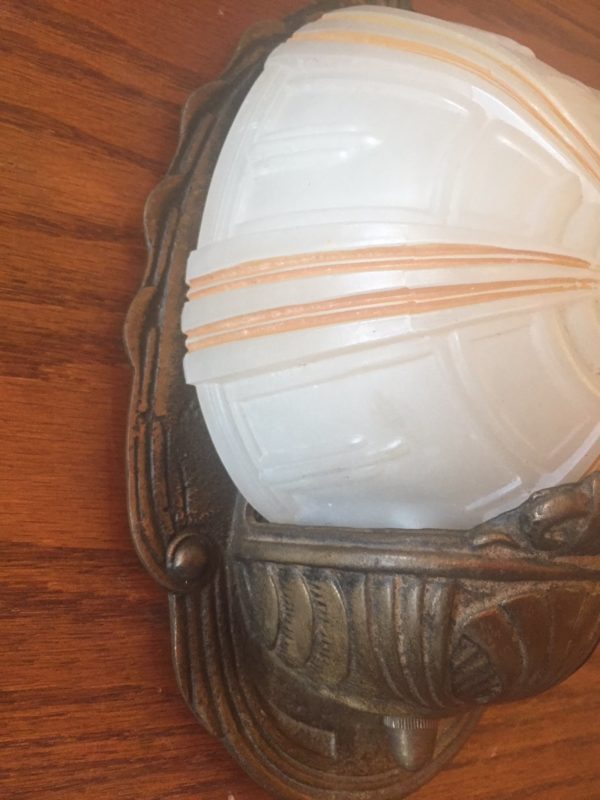 Pair of 1920s Art Deco Slip Shade Wall Sconces - Image 6