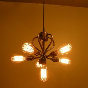 Custom Industrial Style Filament Bulb Chandelier