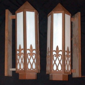 Pair of Oversized Arts & Crafts Sconces