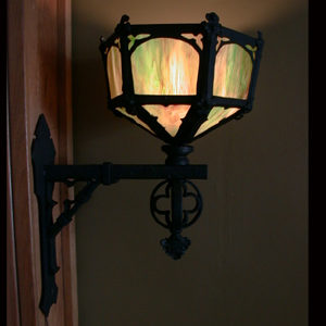 Early 1900s Arts & Crafts Mission Sconce Light