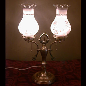 Early Victorian Double Student Lamp