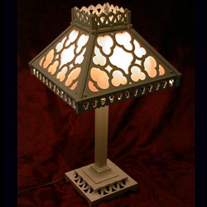 Early Cast Iron Arts & Crafts Table Lamp