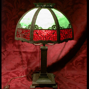 Signed Bradley & Hubbard Arts and Crafts Lamp
