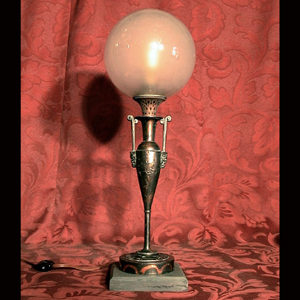 Early Gas Table Lamp signed Cornelius & Baker