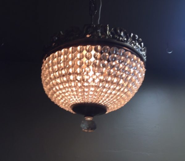 Beaded Crystal Flush Mount Chandelier - Image 6