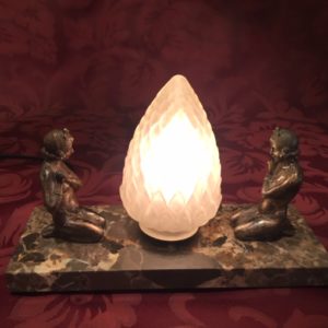 1920s French Art Deco Figural Lamp