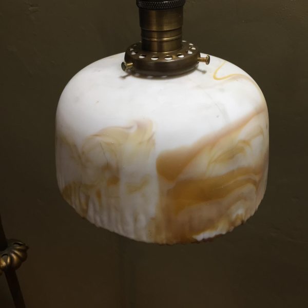 Wrought & Cast Iron Floor Lamp w/ Original Paint - Image 7