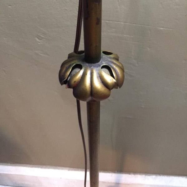 Wrought & Cast Iron Floor Lamp w/ Original Paint - Image 5