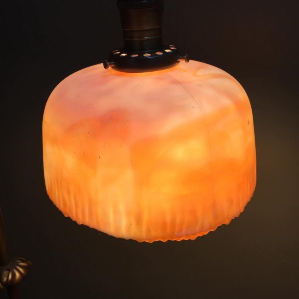 Wrought & Cast Iron Floor Lamp w/ Original Paint - Image 8