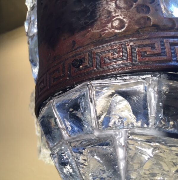 Early 1900s Austrian Chunk Glass Chandelier - Image 8