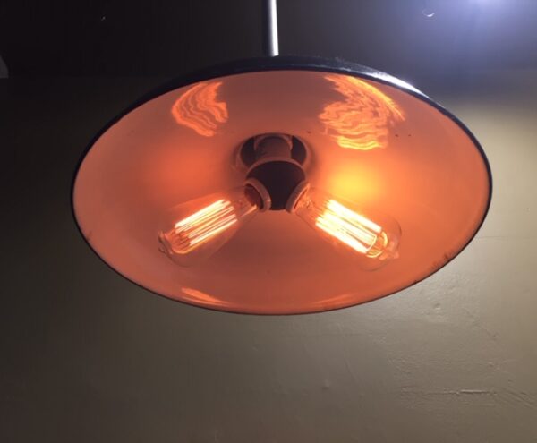 Rare Black Porcelain Enamel Industrial Light - Image 7