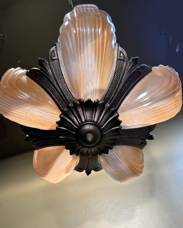 Markel Art Deco Slip Shade Chandelier - Image 6