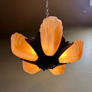 Markel Art Deco Slip Shade Chandelier