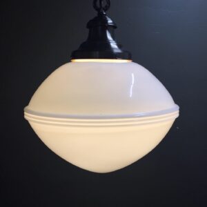 1920s Art Deco Schoolhouse Pendant Light Fixture