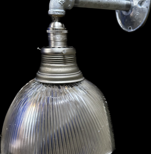 Custom Prismatic Holophane Glass Sconces