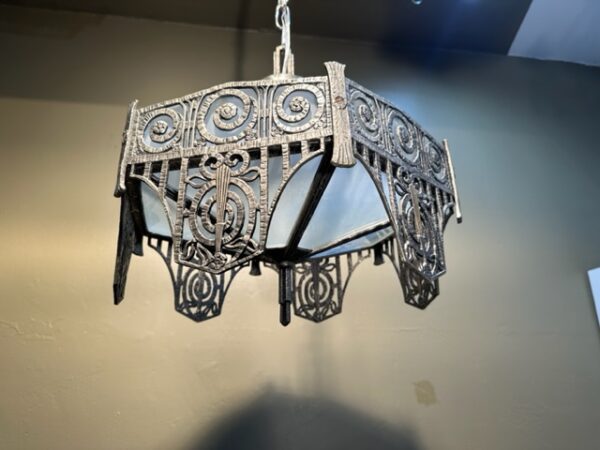 1920s Art Deco Chandelier Attributed to Edgar Brandt - Image 3