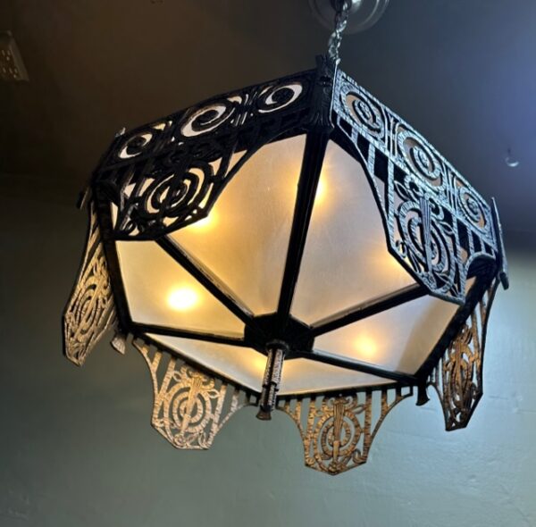 1920s Art Deco Chandelier Attributed to Edgar Brandt - Image 12