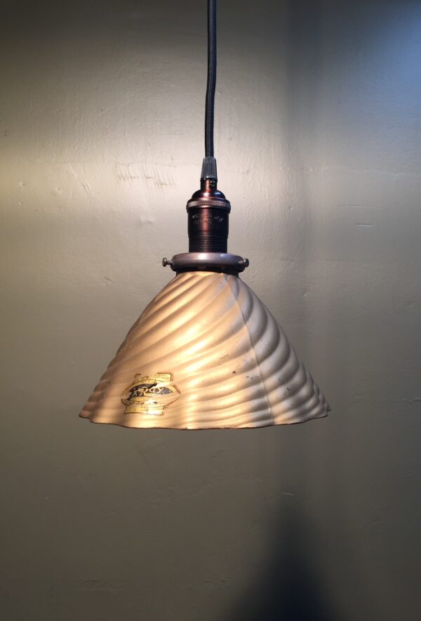 Early 1900s Mercury Glass Pendant Lights - Image 5