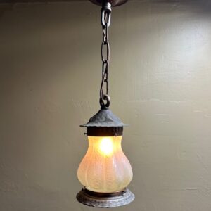 Outdoor Pendant w/ Art Glass Shade