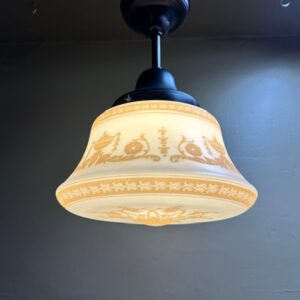Neo Classical Acid Cut Back Glass Pendant