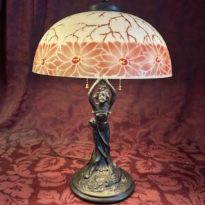 1920s Figural Art Neauveau Table Lamp