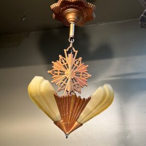 Art Deco Slip Shade Chandelier