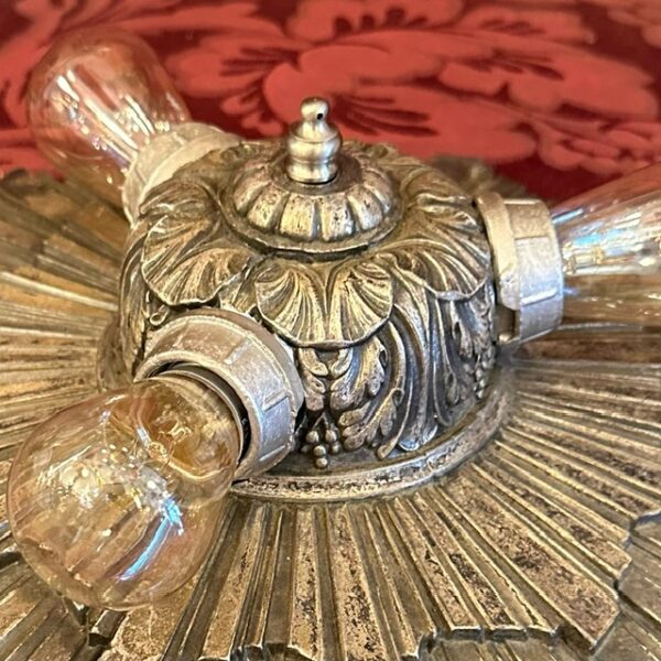 1920s Art Deco Flush Mount Chandelier - Image 8