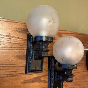Pair of Cast Iron Porch Light Sconces